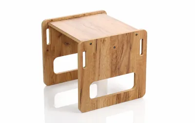 Produktbild von Kids Helper Kindertisch Eiche Kinder Spieltisch Maltisch Montessori Kindermöbel MDF, KI-generiertes Bild