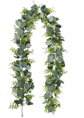 Obrázek produktu pro Umělá eukalyptová girlanda 180 cm na svatbu, dekorace, květiny