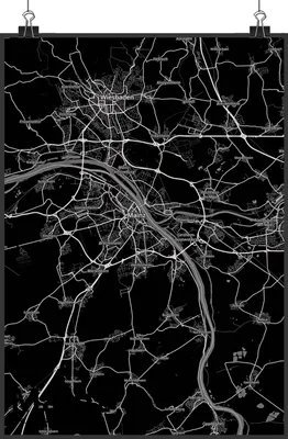 Produktbild von Mr. & Mrs. Panda Bild Mainz DIN A5 - Geschenk, Wandbild, wanddeko, Plakat, wandkunst, Stadt, drucke, Dorf Karte Landkarte Map Stadtplan