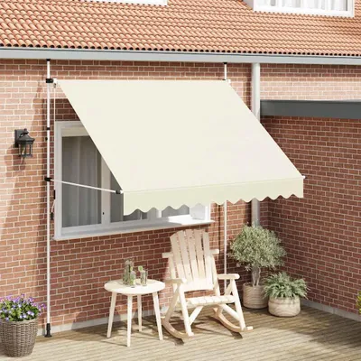 Obrázek produktu pro vidaXL Zatahovací markýza s ručním ovládáním 250 cm krémově bílá
