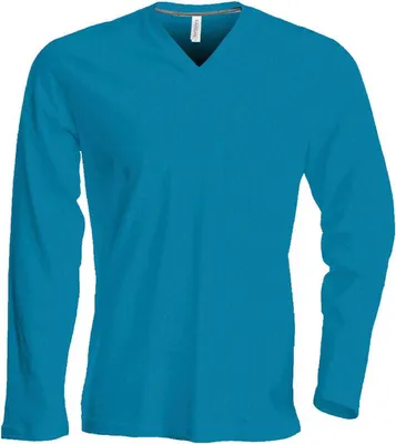 Produktbild von Kariban Herren Langarmshirt Longsleeve Longline T-Shirt Sweatshirt, Größe:S, Farbe:Tropical Blue