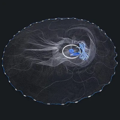Produktbild von Wurfnetz Zum Fischen, Fischernetz, Wurfnetz, Nylon-Mesh-Netz, Hand Überwurf Fishing Net, 2,4 m
