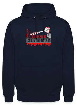 Produktbild von Spreadshirt 40. Geburtstag | Darts Design | Double 20 Uni Hoodie, S, Navy
