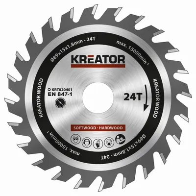 Obrázek produktu pro Pilový kotouč Ø 89 x15 x 1,8 mm 24 zubů Pokosová pila na měkké a tvrdé dřevo - Výkonný značkový pilový kotouč