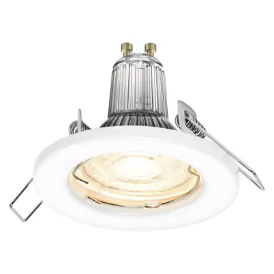 Zdjęcie produktu dla Reflektory wpuszczane LEDVANCE w zestawie 5 sztuk, w tym 5x żarówki GU10 OSRAM (5x 2,6 W), biały, metalowa obudowa, stopień ochrony IP20