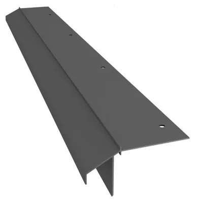 Zdjęcie produktu dla Renoplast Profil okapowy aluminiowy K10R, Do posadzki żywicznej na tarasy i balkony, Profil prosty 200cm, Grafit