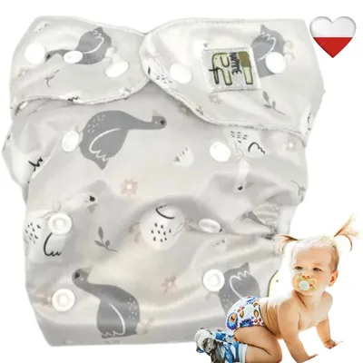 Produktbild von NappiMe wiederverwendbare Pocketwindeln aus gänsefarbenem Mikrofaserfleece