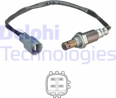 Produktbild von DELPHI Lambdasonde für TOYOTA Yaris Schrägheck (P1) vor-Kat Beheizt 330mm ES21218-12B1