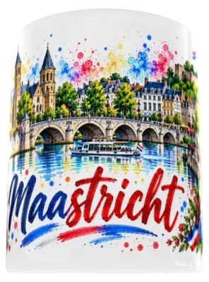 Produktbild von Becher 300 ml „Aquarelle niederländischer Städte“ v6 Maastricht