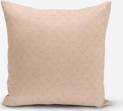 Produktbild von SCHÖNER LEBEN. Kissenhülle Art Deco Metallic Rauten rosa gold Größe 70x70cm (HxB) 70x70cm (HxB) Größe