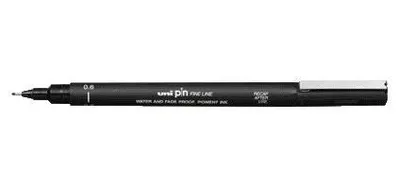 Produktbild von Uni-Ball - Fineliner Pin 0,6mm schwarz | 12 Stück