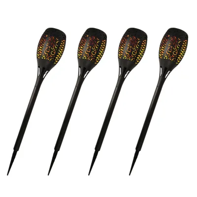 Image de Torche solaire à effet flamme avec piquet, lot de 4