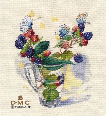 Produktbild von Oven Kreuzstich Set "Auguststrauß", Zählmuster, 19x23cm