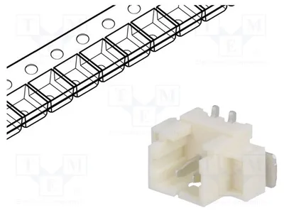 Immagine prodotto di 3 connettori a pin: 2, 1,25 mm. Connettore maschio a lamella PicoBlade, 1A, modello 53398-0271, marca Signteck