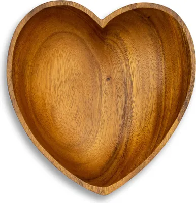 Produktbild von Schüssel Akazie 20x5,5cm Herz Holz Schale Obstschale Obstkorb Brotkorb Design