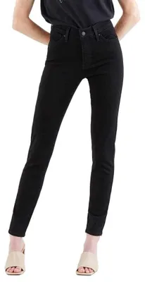 Productafbeelding van Levi's dames jeans, model 310 Shaping Super Skinny, kleur zwart, maat 31W / 30L
