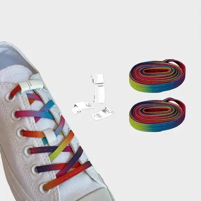 schnuersenkel magnete regenbogen weiss