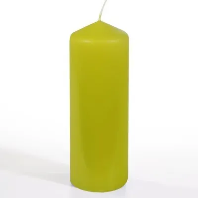 Produktbild von Papstar Stumpenkerze Ø 70 mm 200 mm kiwi, 6 x 1 Stück