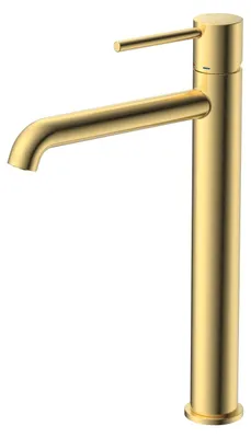 Produktbild von AVAPAX | Hohe Waschtischarmatur aus Messing - 325 mm Höhe - Gold gebürstet - Für Aufsatzwaschbecken