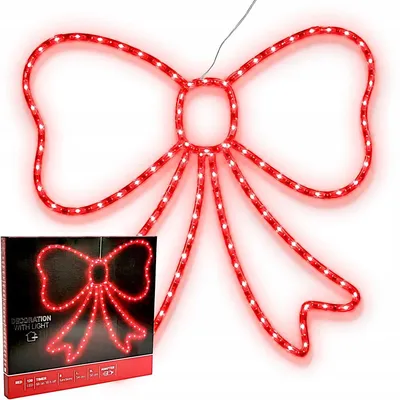 Obrázok produktu pre LED dekoratívna girlanda, 55 cm, červená, s 120 LED – vianočná dekorácia, vhodná na dvere, okná alebo steny