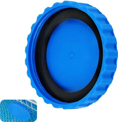 Produktbild von Intex Ersatzset für Bodenpools, Wasserzulauf-Abdeckung, Winterstopfen & Frostschutz, PVC Blau, 9 × 1,5 cm