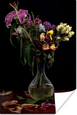 Produktbild von MuchoWow® Poster Verwelkt - Blumen - Stilleben 60x90 cm - Wanddekoration