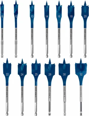 Image de Mèches plates BOSCH 2608900336 Self Cut Speed set de 13 pièces