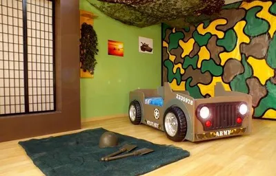 Obrázok produktu pre Detská postieľka, posteľ pre mládež, posteľ, postele, Jeep, auto, vozidlo, POSTEĽ + MATRACA