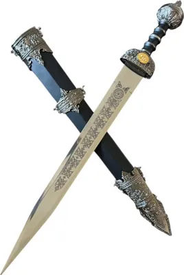 Produktbild von Dekorativer römischer Gladius mit Scheide, inspiriert von historischen Vorbildern aus der Zeit des Römischen Reiches, Dekoration JT6056BK