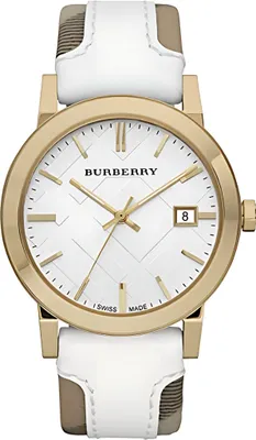 Image de Montre Burberry The City pour femme, dorée et blanche