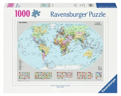 Image de Ravensburger Jigsaw Puzzle State World Map, 1000pcs.