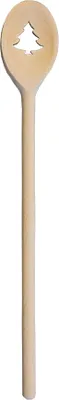 Produktbild von METALTEX 570318000 Kochlöffel oval 30 cm aus Buchenholz, Motiv Tannenbaum / Backzubehör / Kochzubehör