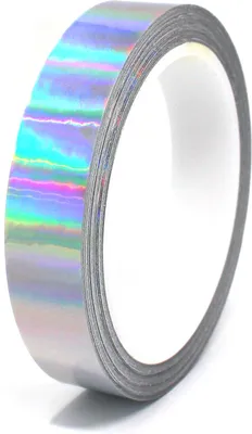 Produktbild von 10m Zierstreifen 20mm Hologramm Silber Dekorstreifen Auto Motorrad Boot Modellbau Klebestreifen