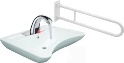 Produktbild von Domotechnika | Set 3in1 - Waschbecken 63x50x20,5 Cm - Berührungslose Armatur 16x13 Cm - Weiße Keramik
