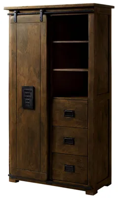 Produktbild von MASSIVMOEBEL24.DE Kleiderschrank Mango 100x45x175 braun lackiert RAILWAY #414