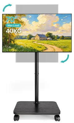 Obrázek produktu pro Stojan na televizor, rozvírací, vhodný pro televizory o velikosti 32-70 palců, s možností otáčení o 90 stupňů a nastavitelnou výškou