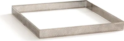 Obrázek produktu pro Nerezová forma na tartaletky čtverec 15x15x3,5cm Microforata perforovaná