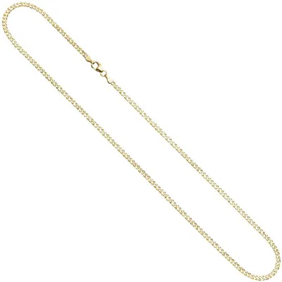 Produktbild von 2,7mm Zwillingspanzerkette Kette Halskette aus 333 Gold Gelbgold 50cm