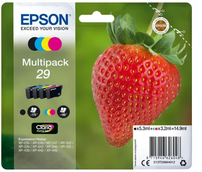 Immagine prodotto di Epson Strawberry Multipack Fragole 4 colori Inchiostri Claria Home 29