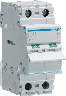 Image de Sectionneur modulaire, 2P 80A SBN280 Hager