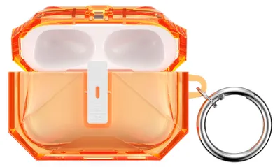 Produktbild von kwmobile Hülle für Apple Airpods Pro 3 Case - TPU Silikon Schutzhülle - Kopfhörer Cover - Orange Transparent