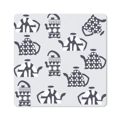 Produktbild von MuchoWow® Mauspad Mousepad Teekanne - Muster - Tee 30x30 cm - Mousepads - Maus Mat - Pad - Mausunterlage - Gaming