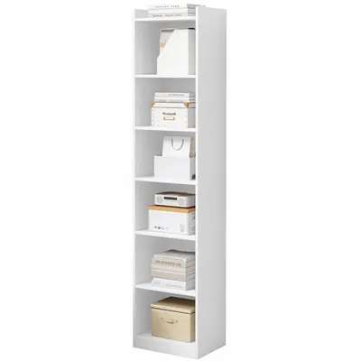 Produktbild von Weißes Standregal für Bücher, hohe Regalböden, skandinavischer Pfosten, Loft-Schrank
