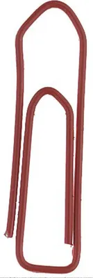 Produktbild von Alco Briefklammer Metall farbig lackiert 26mm rot 1000 Stück