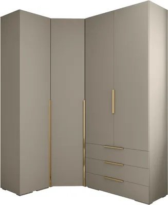 Produktbild von MEBLE KRYSPOL Inova 1 Möbelset Garderobe, 236,7x231,7x47cm - Kaschmir, Gold