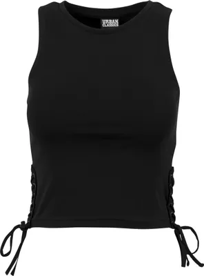 Produktbild von Urban Classics Top Damen Ladies Lace Up Cropped Top schwarz S