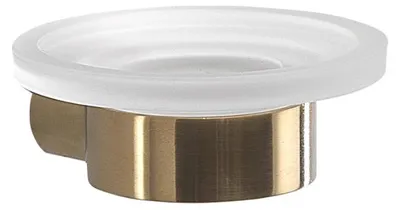 Image de Porte-savon Gedy PIRENEI, verre dépoli, doré mat