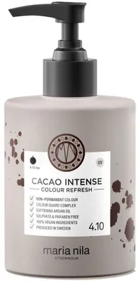 Produktbild von Maria Nila Colour Refresh 4.10 Cacao Intense 300 ml, 300 ml, Frauen, Cacao Intense, Nährend, Feuchtigkeitsspendend, Glanz, Farbkorrektur, Pumpenflasche, Aqua/Water/Eau, Cetearyl Alcohol, Behentrimonium Chloride, Cetyl Alcohol, Argania Spinosa Kernel...