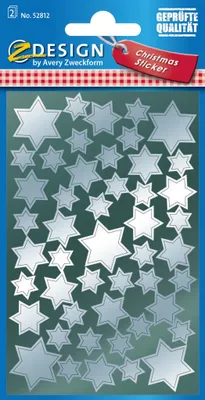 Immagine prodotto di AVERY ZWECKFORM 52812 Avery Zweckform® Z-Design 52812, Adesivi natalizi, stelle, 2 fogli/96 adesivi
