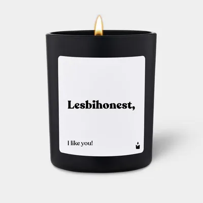 Produktbild von ChattyCandles Duftkerze Schwarz Woody Lesbihonest, I like you!